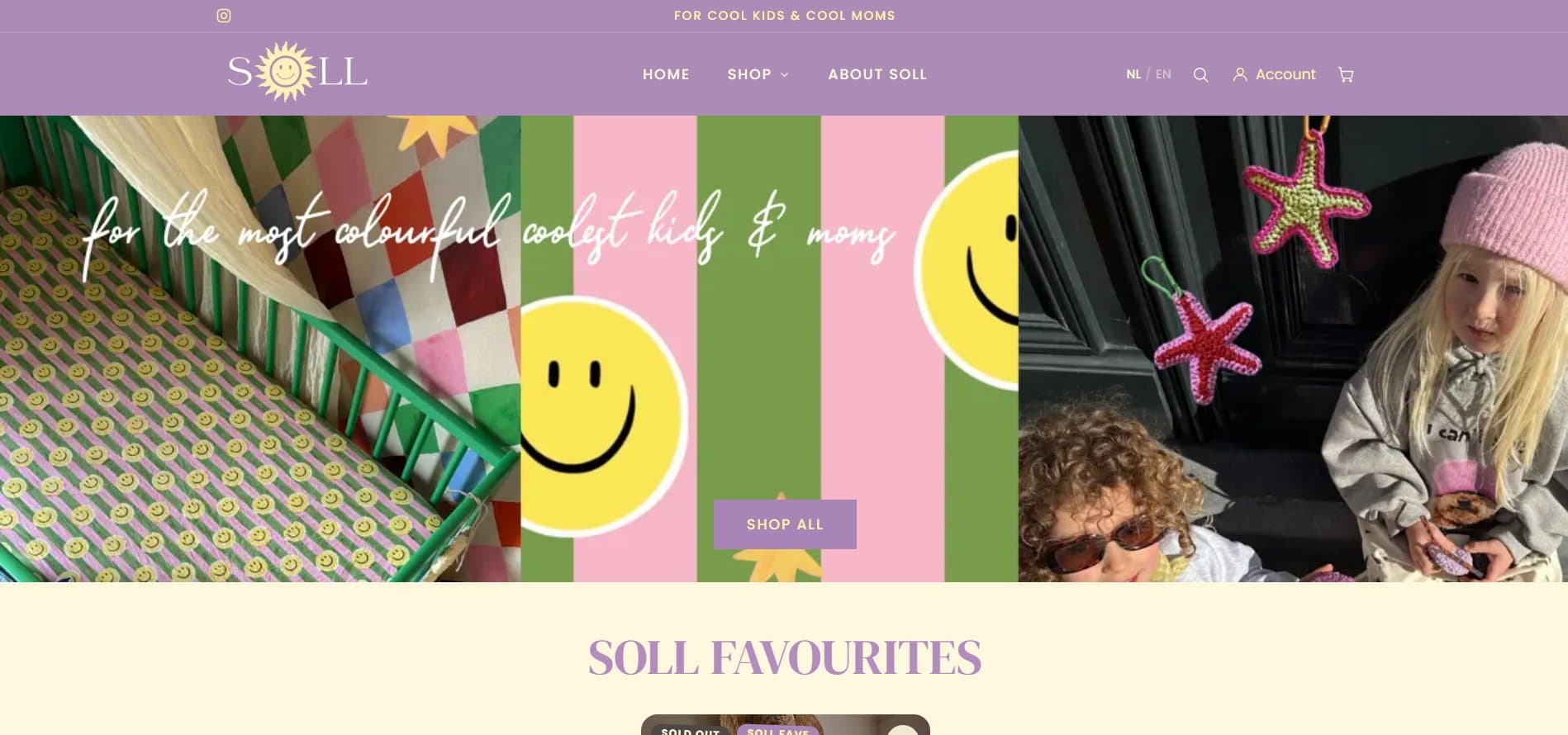 Homepage van SOLL Crafts